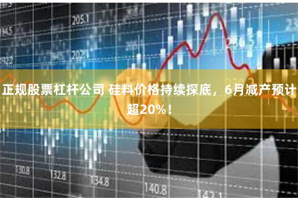 正规股票杠杆公司 硅料价格持续探底，6月减产预计超20%！