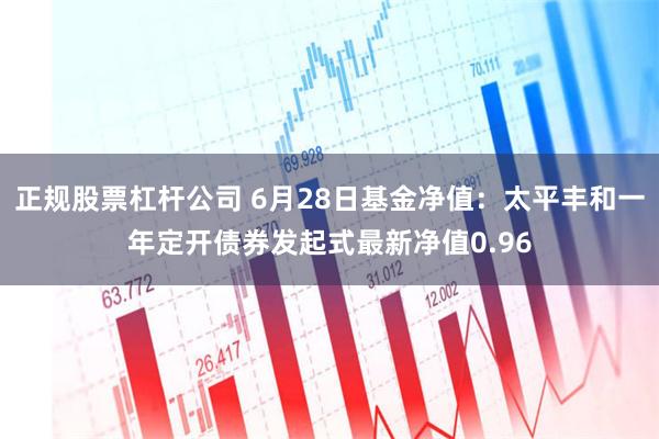 正规股票杠杆公司 6月28日基金净值：太平丰和一年定开债券发起式最新净值0.96